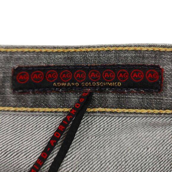 AG Adriano Goldschmied The Angel Flared Jeans Womens 29 Gray Distressed Denim - Picture 11 of 12